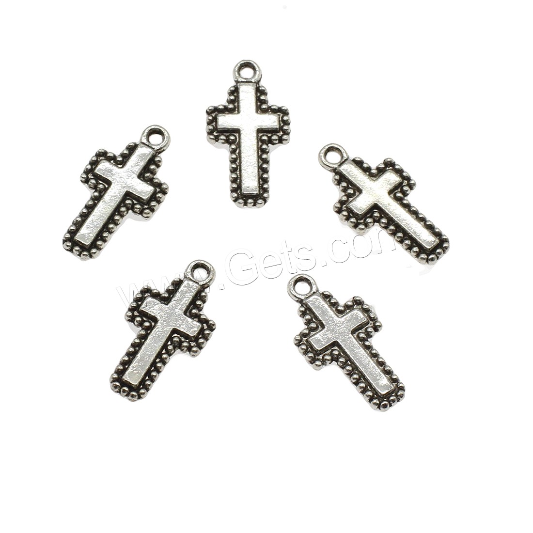 Zinc Alloy Cross Pendants, plated, more colors for choice, 10x19.5x2mm, Hole:Approx 1.6mm, Approx 1250PCs/KG, Sold By KG