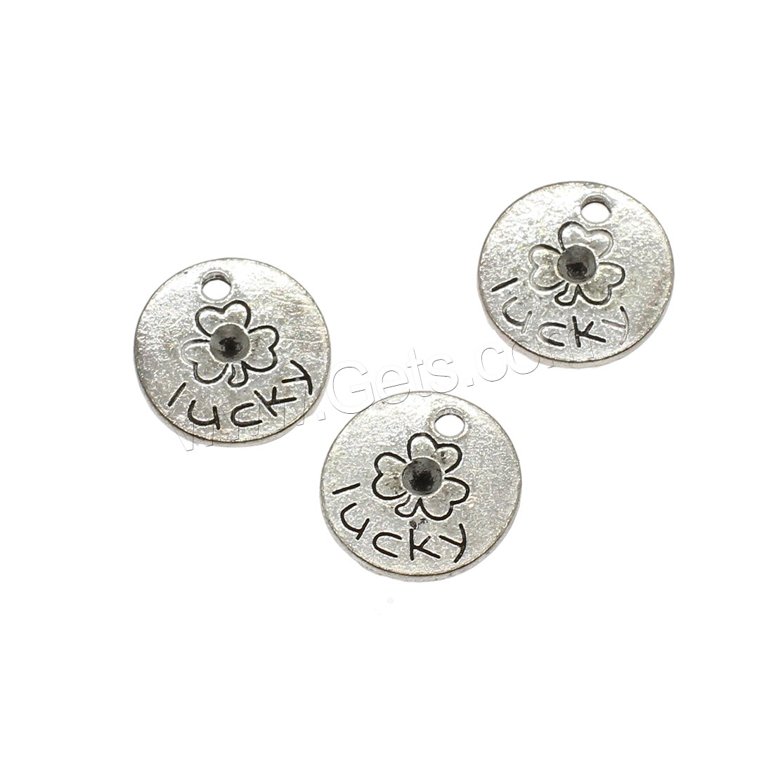 Zinc Alloy Flat Round Pendants, plated, more colors for choice, 1.6x13.5mm, Hole:Approx 1.8mm, Approx 588PCs/KG, Sold By KG