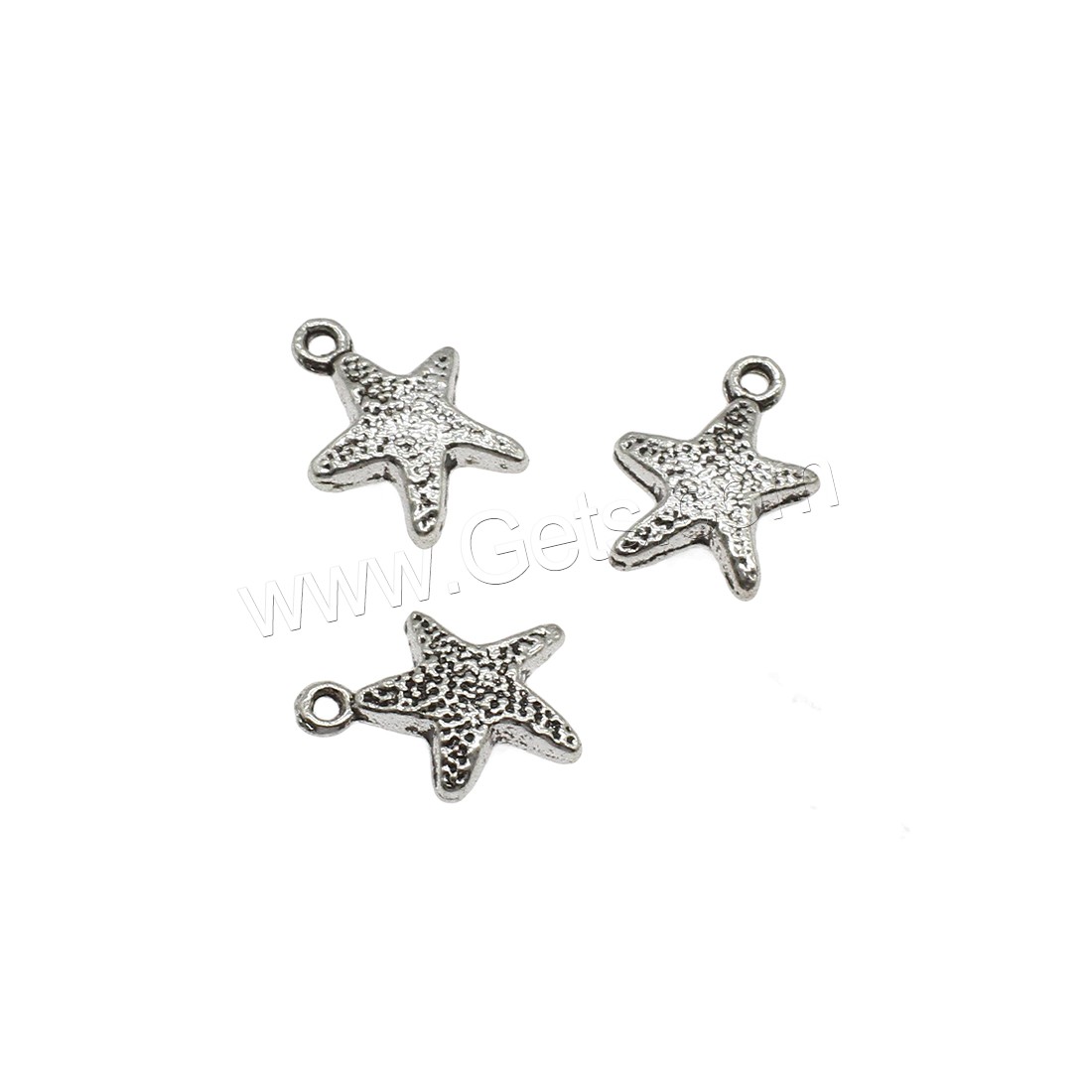 Zinc Alloy Jewelry Pendants, Starfish, plated, more colors for choice, 12x15.5x2.5mm, Hole:Approx 1.4mm, Approx 1428PCs/KG, Sold By KG