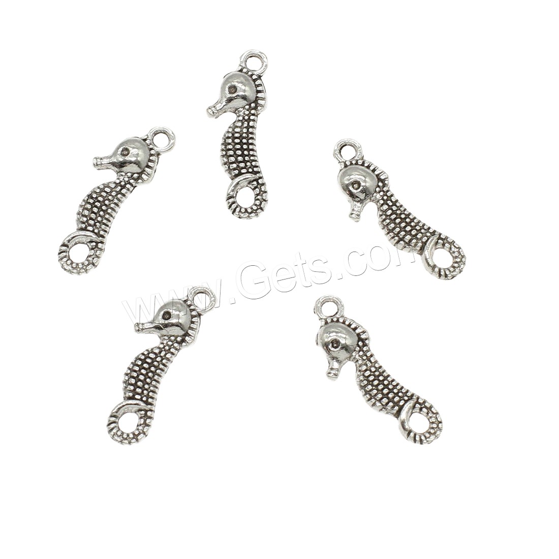 Colgantes Animales de Aleación de Zinc, Caballito de mar, chapado, más colores para la opción, 7x21x2mm, agujero:aproximado 1.6mm, aproximado 2000PCs/KG, Vendido por KG