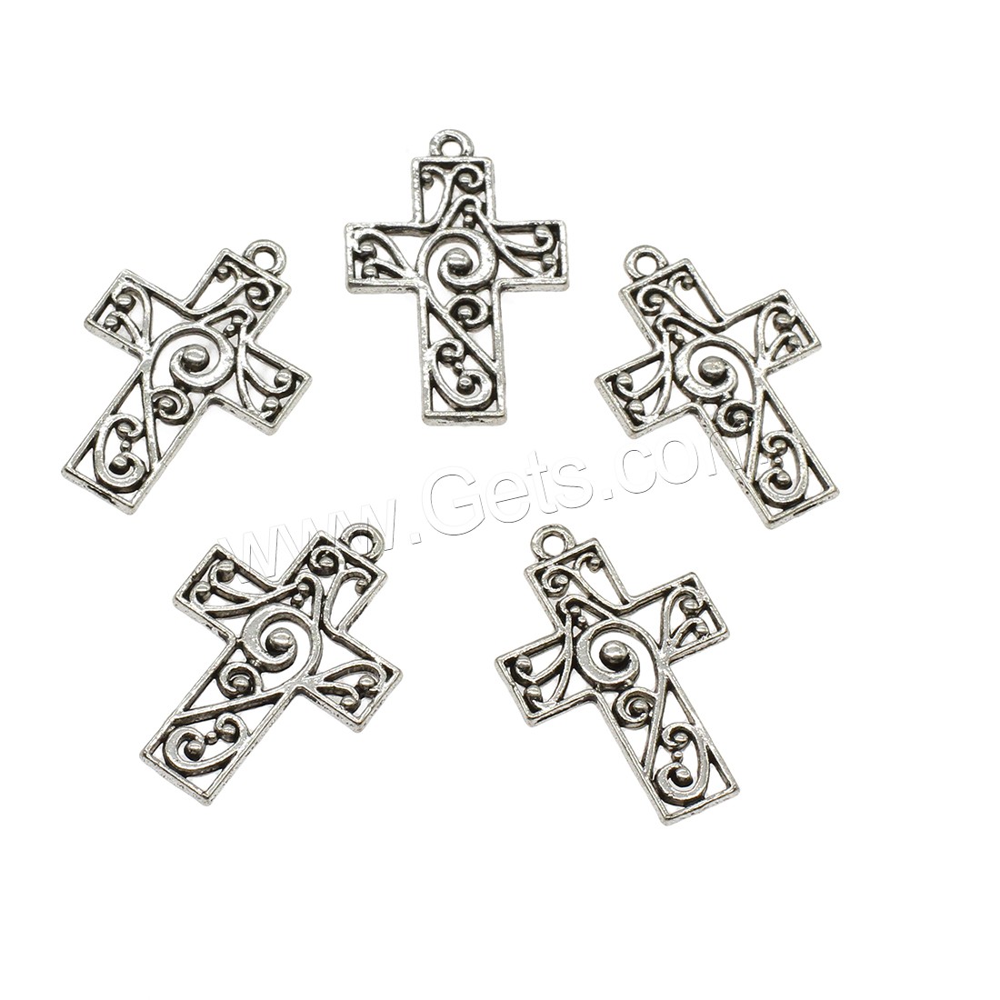 Zinc Alloy Cross Pendants, plated, hollow, more colors for choice, 19.5x29x2mm, Hole:Approx 1.5mm, Approx 500PCs/KG, Sold By KG