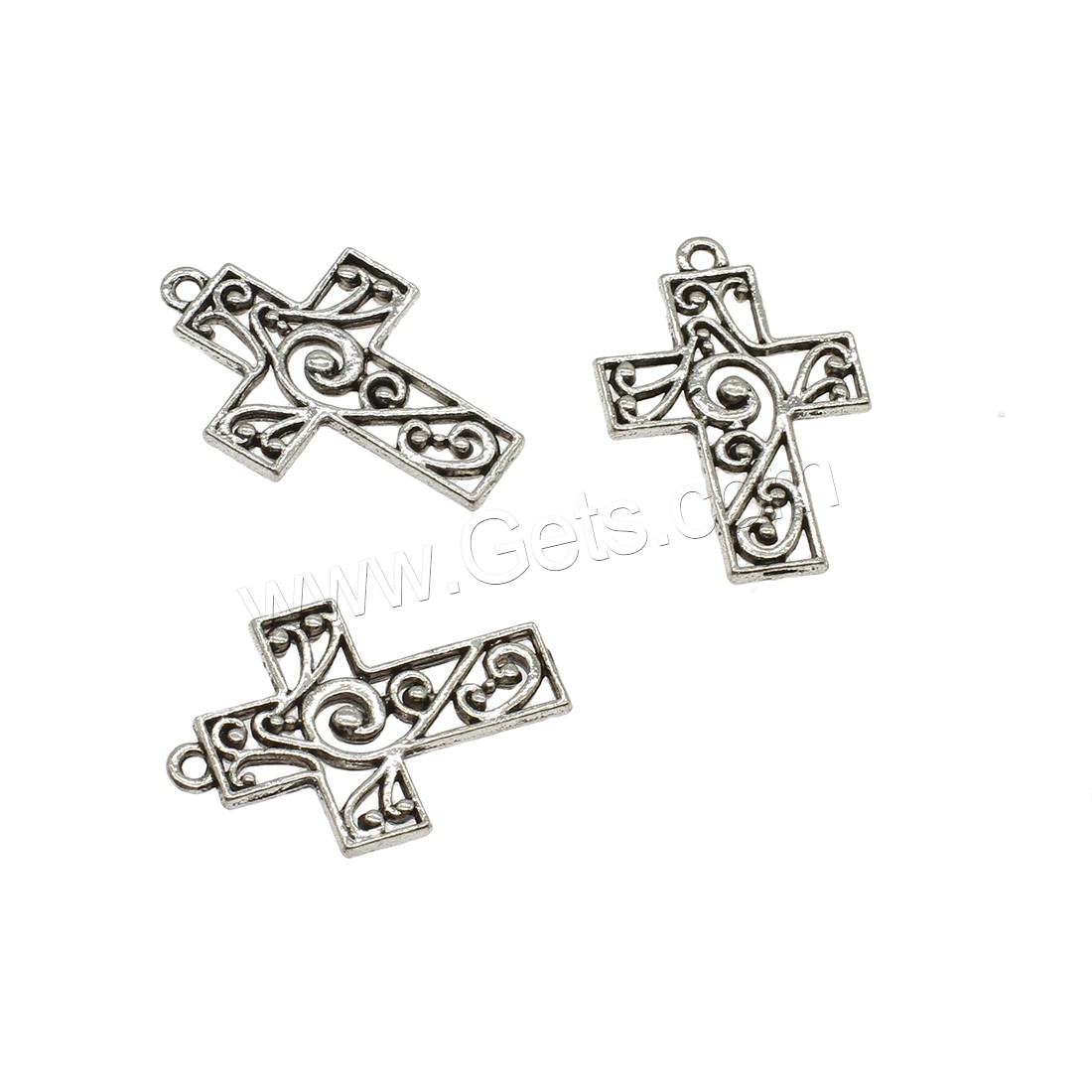 Zinc Alloy Cross Pendants, plated, hollow, more colors for choice, 19.5x29x2mm, Hole:Approx 1.5mm, Approx 500PCs/KG, Sold By KG