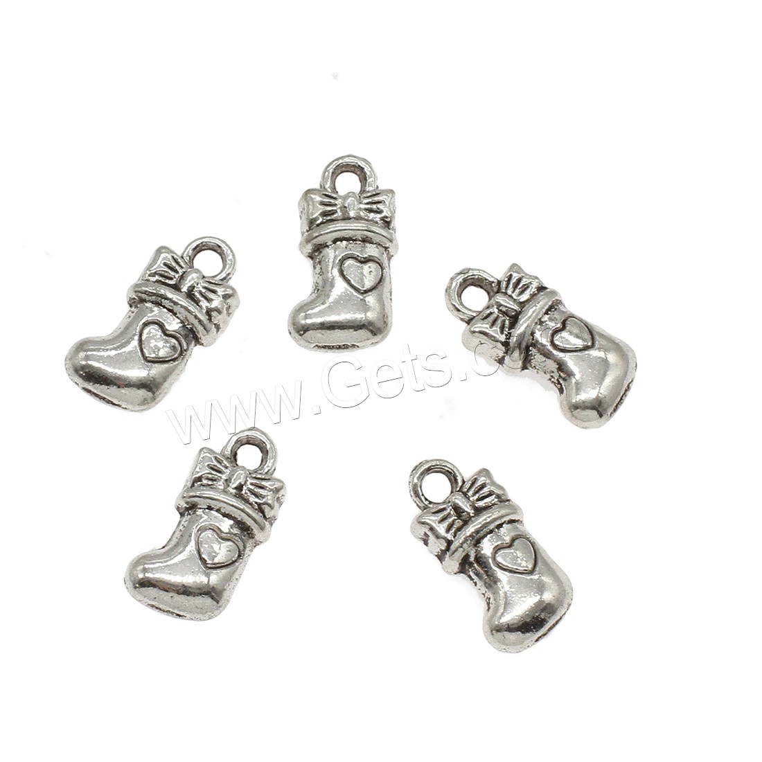 Bijoux pendentifs en Zinc alliage , alliage de zinc, Chaussettes, Placage, plus de couleurs à choisir, 8.5x17x3.5mm, Trou:Environ 2mm, Environ 1111PC/kg, Vendu par kg