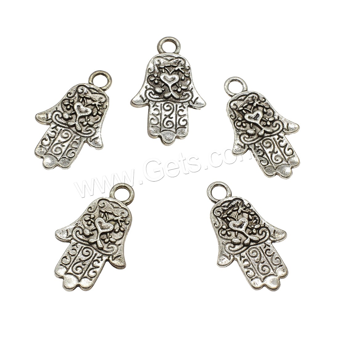 Zinc Alloy Hamsa Pendants, plated, more colors for choice, 23.5x39x2.5mm, Hole:Approx 4mm, Approx 175PCs/KG, Sold By KG