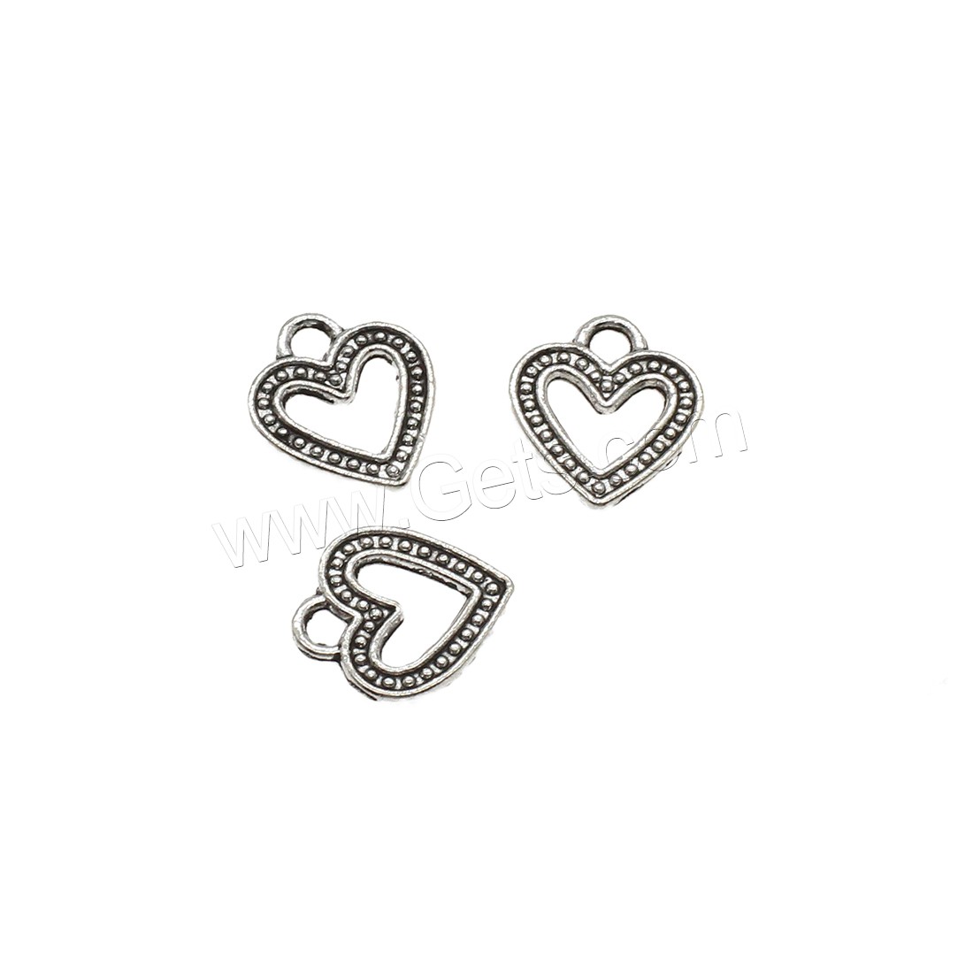 Colgantes de Aleación de Zinc en Forma de Corazón, chapado, hueco, más colores para la opción, 12x14x1.4mm, agujero:aproximado 2.5mm, aproximado 2000PCs/KG, Vendido por KG