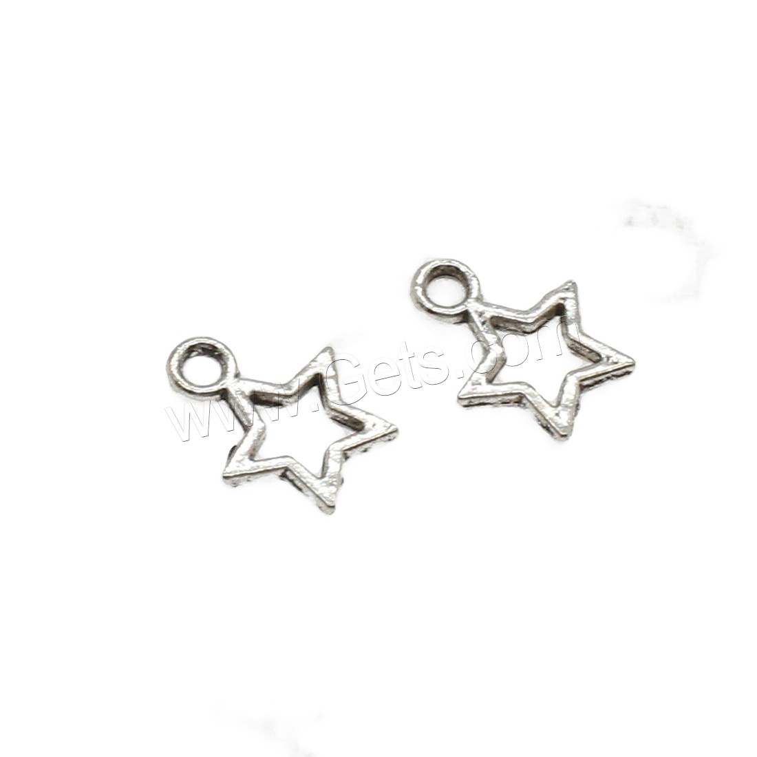 Zinc Alloy Star Pendant, plated, hollow, more colors for choice, 9x12x1.5mm, Hole:Approx 1.7mm, Approx 3333PCs/KG, Sold By KG