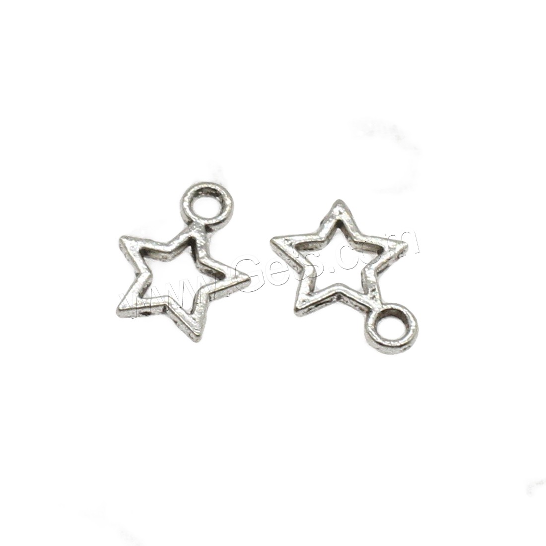 Zinc Alloy Star Pendant, plated, hollow, more colors for choice, 9x12x1.5mm, Hole:Approx 1.7mm, Approx 3333PCs/KG, Sold By KG