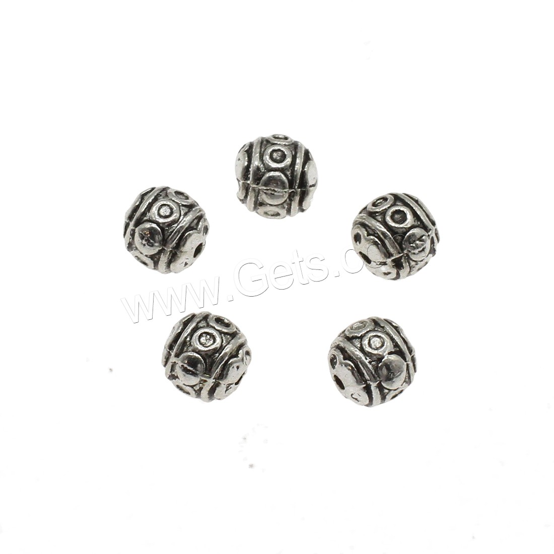 Zinc Alloy Jewelry Beads, Round, plated, more colors for choice, 7mm, Hole:Approx 1mm, Approx 714PCs/KG, Sold By KG