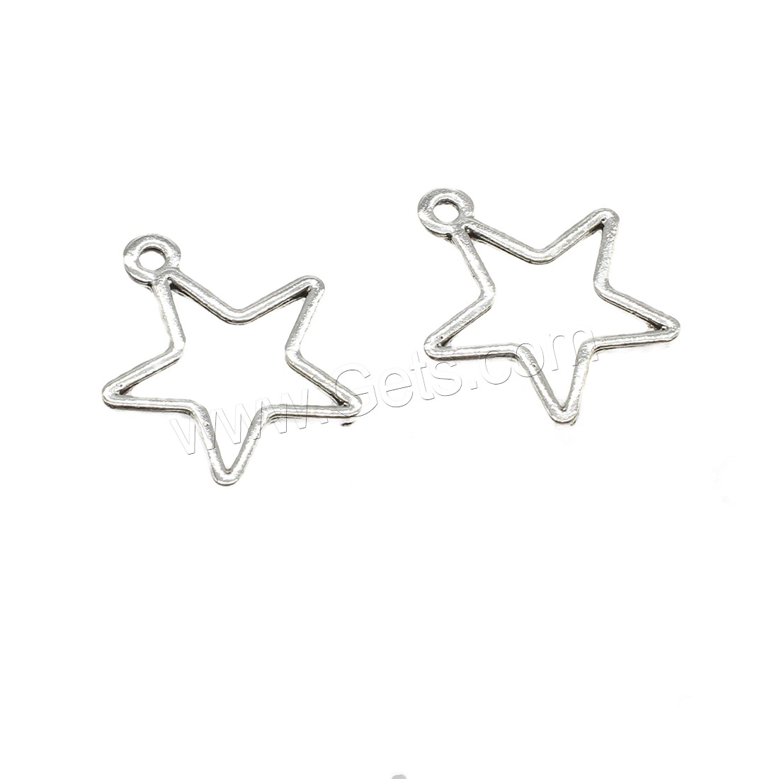 Zinc Alloy Star Pendant, plated, hollow, more colors for choice, 20.5x23.5x1.5mm, Hole:Approx 1.8mm, Approx 769PCs/KG, Sold By KG