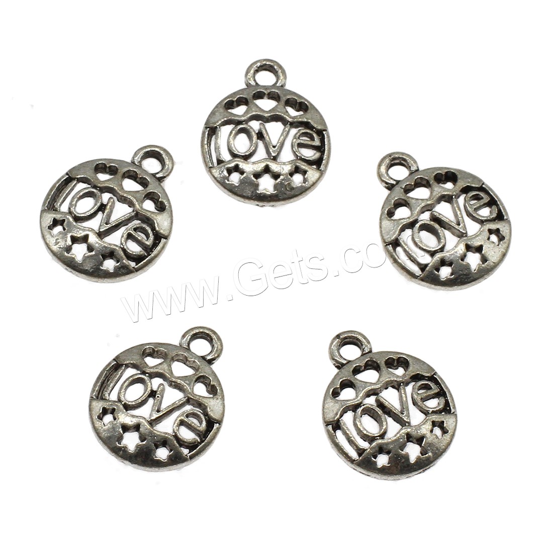 Pendentifs creux en alliage de zinc, Placage, plus de couleurs à choisir, 13x17x2.5mm, Trou:Environ 2mm, Environ 769PC/kg, Vendu par kg