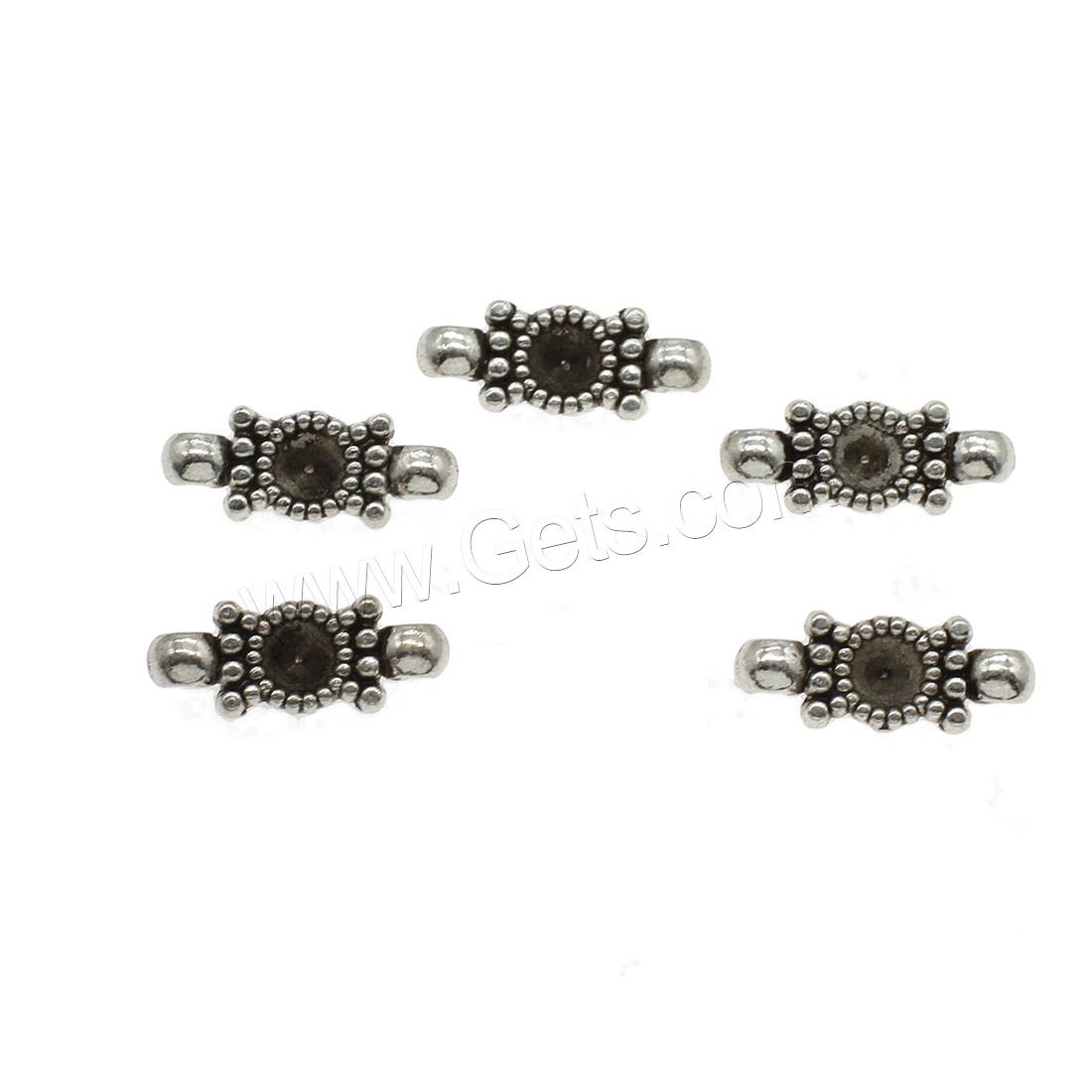 Conector de encanto de aleación de zinc, chapado, 1/1 aro, más colores para la opción, 7.5x19x3mm, agujero:aproximado 1mm, aproximado 1428PCs/KG, Vendido por KG