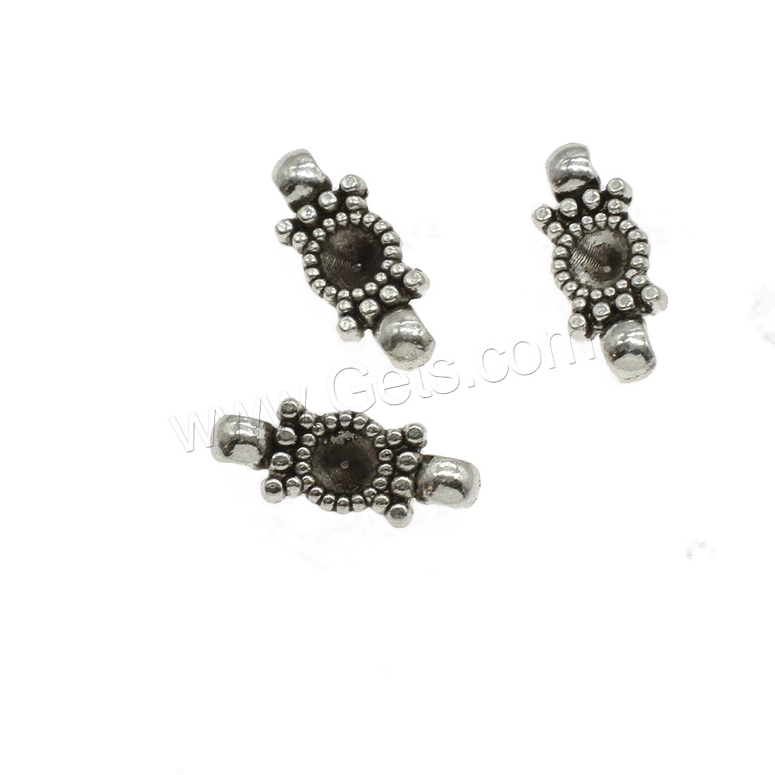 Conector de encanto de aleación de zinc, chapado, 1/1 aro, más colores para la opción, 7.5x19x3mm, agujero:aproximado 1mm, aproximado 1428PCs/KG, Vendido por KG