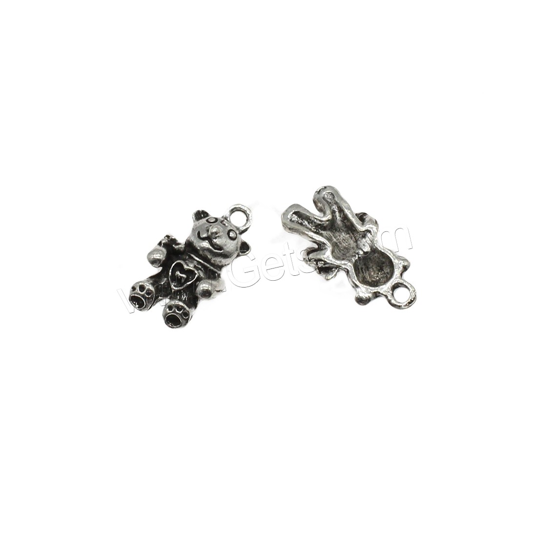 Colgantes Animales de Aleación de Zinc, Oso, chapado, más colores para la opción, 9.5x18x3.5mm, agujero:aproximado 1.5mm, aproximado 769PCs/KG, Vendido por KG