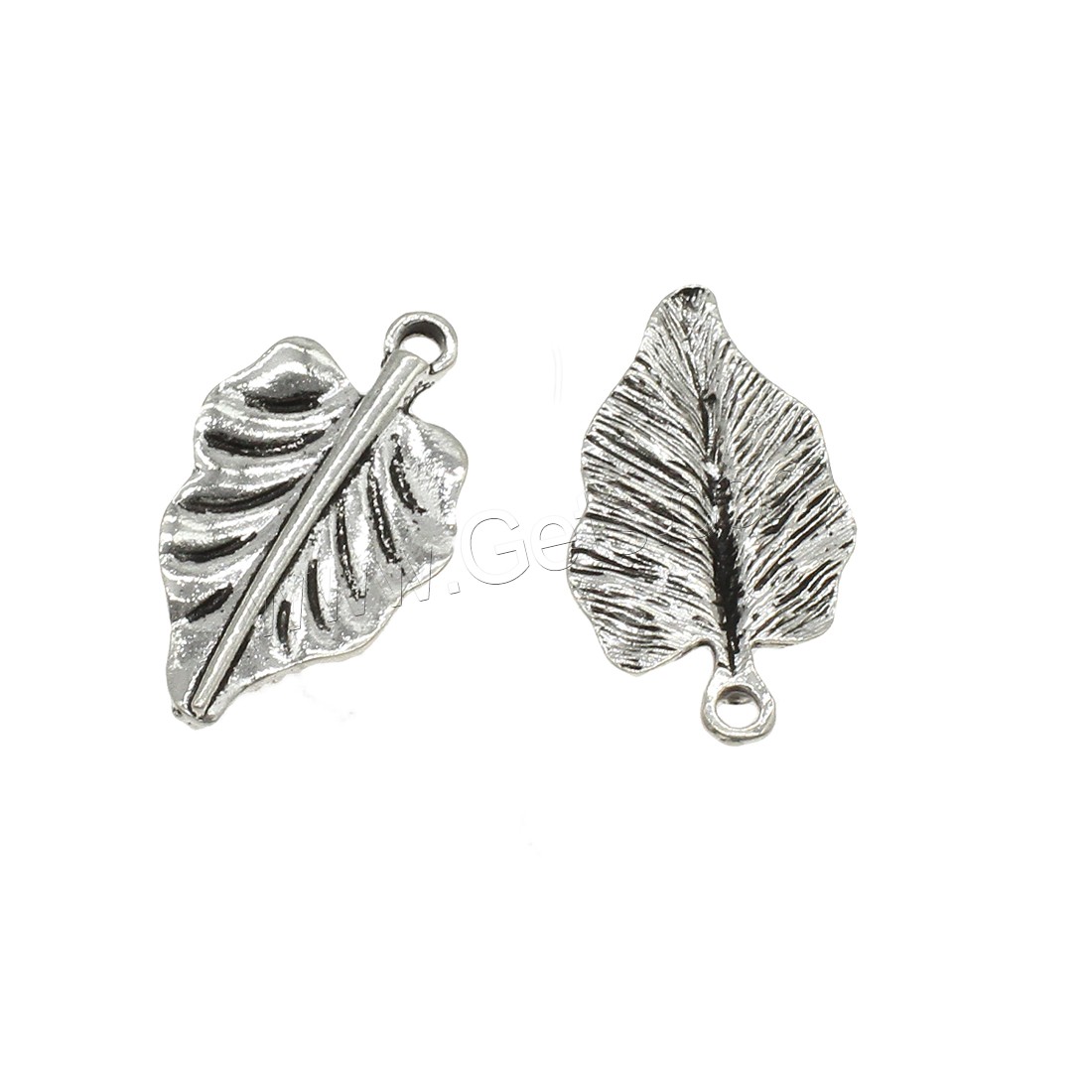 Pendentifs feuilles en alliage de zinc , Placage, plus de couleurs à choisir, 16x28x2mm, Trou:Environ 2mm, Environ 416PC/kg, Vendu par kg