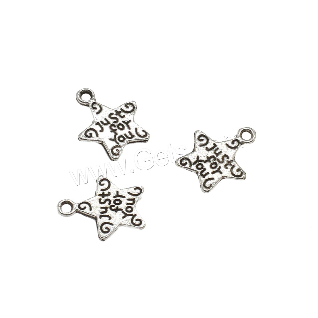 Pendentifs d'étoile en alliage zinc, alliage de zinc, Placage, plus de couleurs à choisir, 11.5x14x1mm, Trou:Environ 1.2mm, Environ 2500PC/kg, Vendu par kg