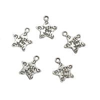 Zinc Alloy Star Pendant, plated Approx 1.2mm, Approx 