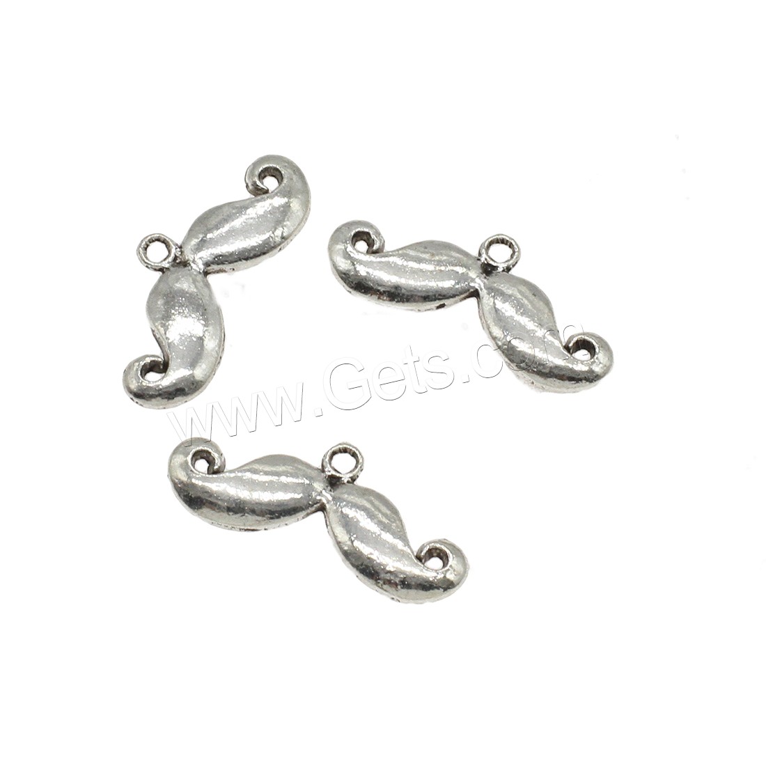 Bijoux pendentifs en Zinc alliage , alliage de zinc, moustache, Placage, plus de couleurs à choisir, 26.5x11.5x2mm, Trou:Environ 1.7mm, Environ 1000PC/kg, Vendu par kg