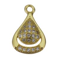 Cubic Zirconia Micro Pave Brass Pendant, gold color plated, micro pave cubic zirconia Approx 1.5mm 