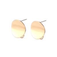 Brass Earring Stud Component, high quality gold color plated, DIY, 15*15mm .59 Inch 