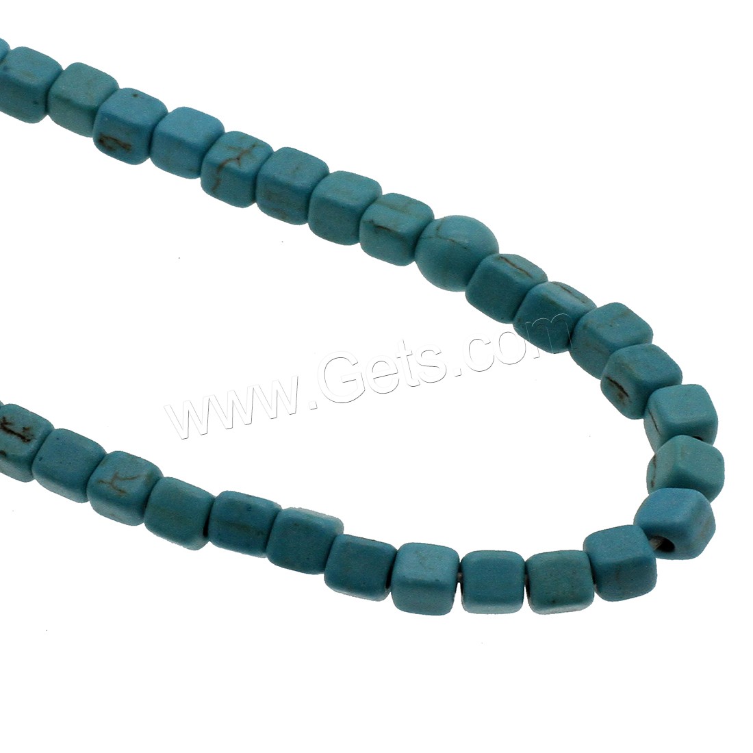 Synthetic Turquoise Beads,  Square, different size for choice, more colors for choice, Hole:Approx 1.3mm, 10Strands/Lot, Sold By Lot