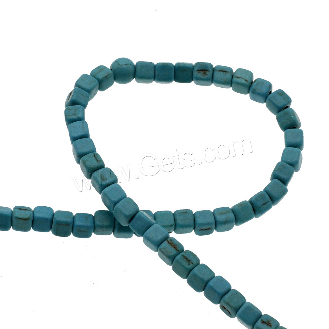 Synthetic Turquoise Beads,  Square, different size for choice, more colors for choice, Hole:Approx 1.3mm, 10Strands/Lot, Sold By Lot