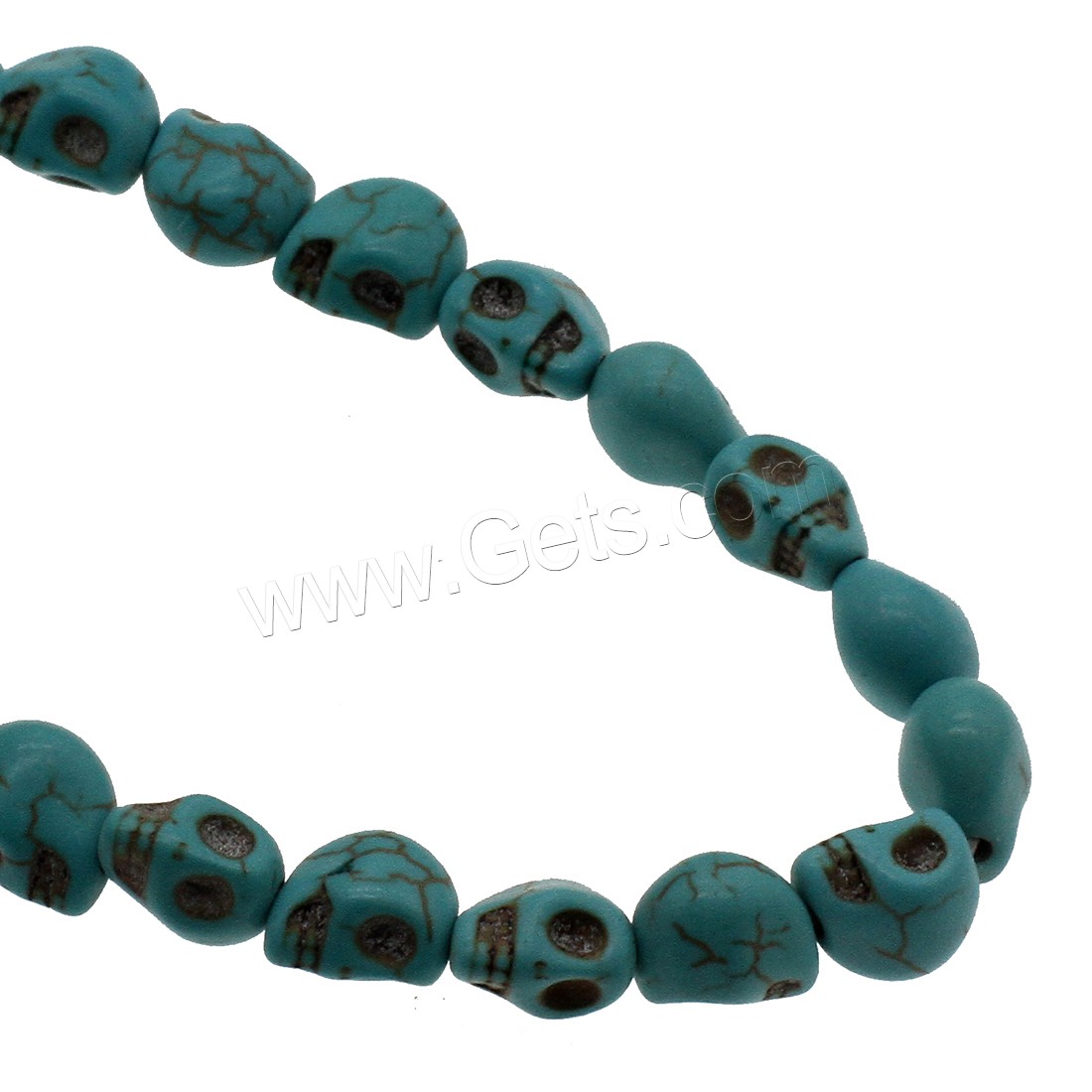 Synthetic Turquoise Beads, Skull, different size for choice, more colors for choice, Hole:Approx 1mm, Sold By Strand