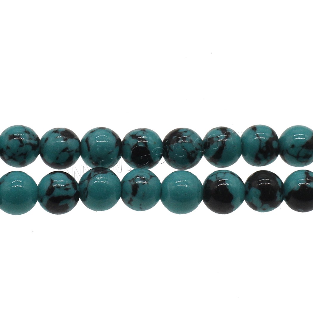 Synthetic Turquoise Beads, Round, different size for choice, skyblue, Hole:Approx 1mm, Sold By Strand