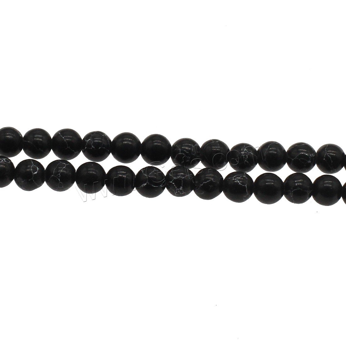 Synthetic Turquoise Beads, Round, different size for choice, black, Hole:Approx 1mm, Sold By Strand