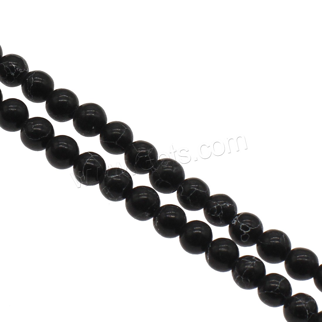 Synthetic Turquoise Beads, Round, different size for choice, black, Hole:Approx 1mm, Sold By Strand