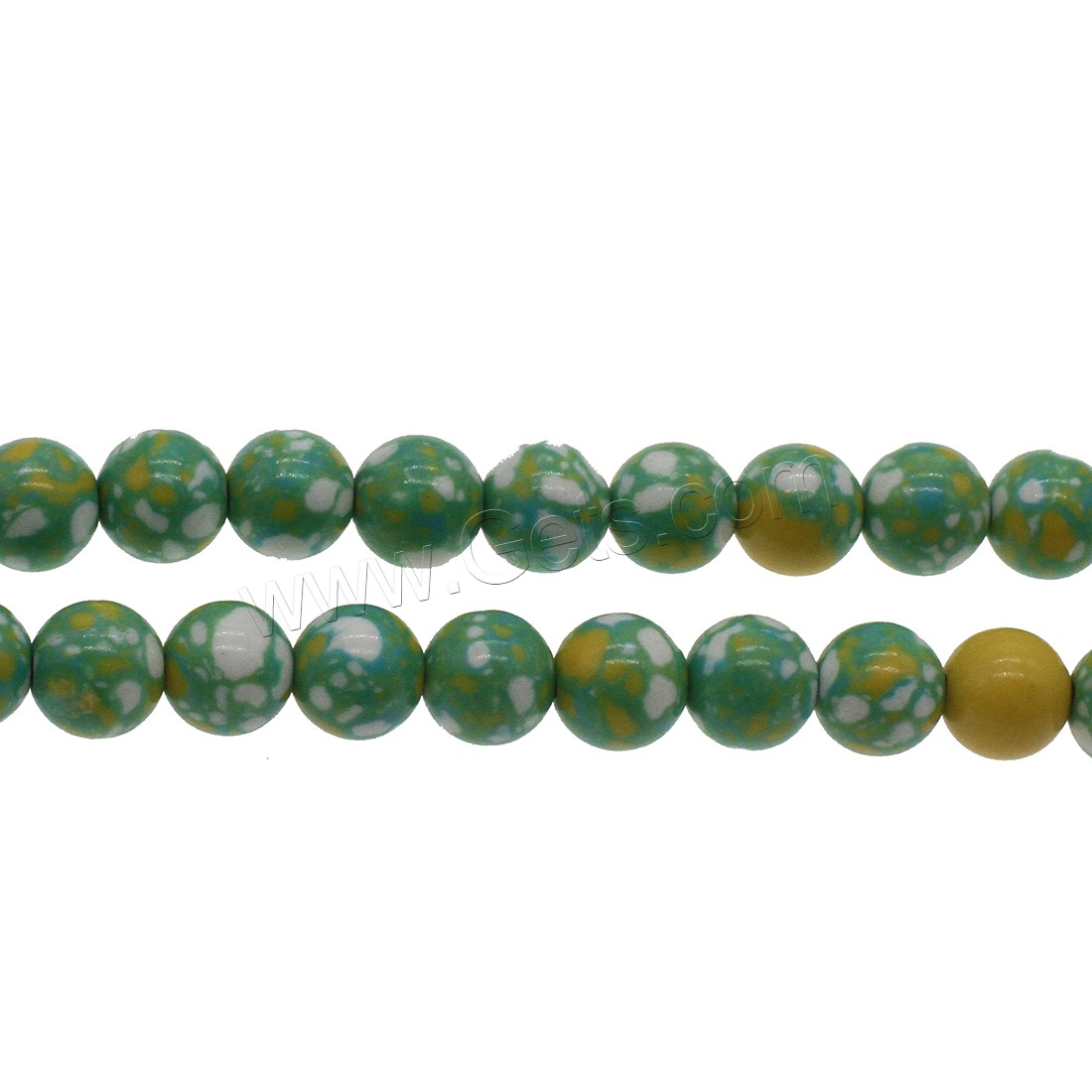 Synthetic Turquoise Beads, Round, different size for choice, green, Hole:Approx 1mm, Sold By Strand