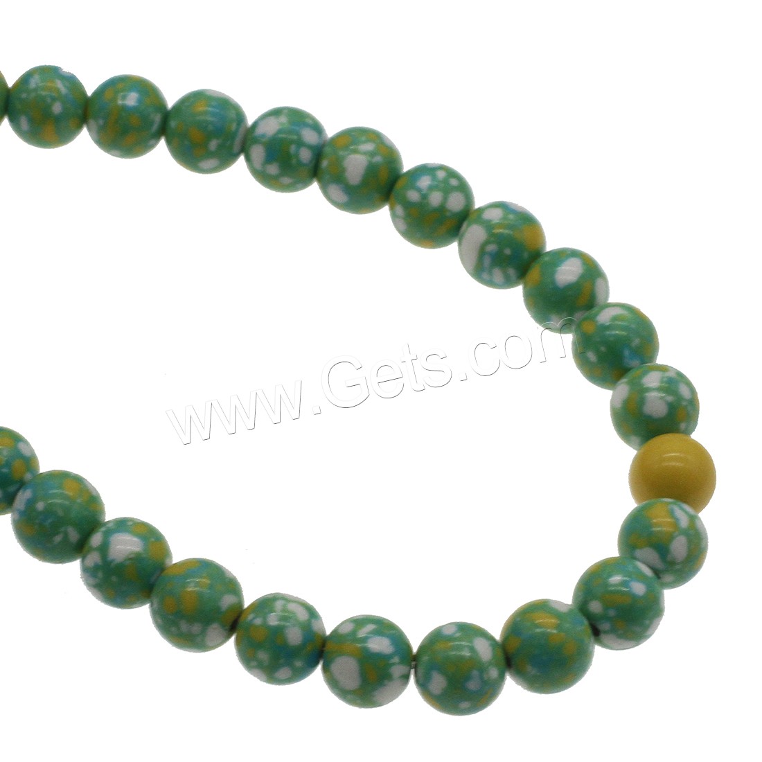 Synthetic Turquoise Beads, Round, different size for choice, green, Hole:Approx 1mm, Sold By Strand