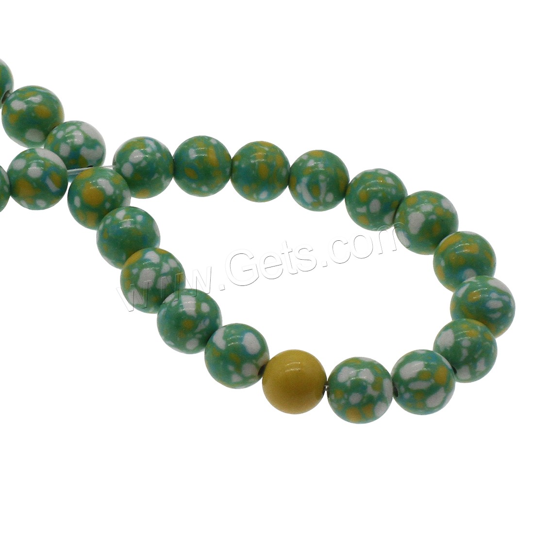 Synthetic Turquoise Beads, Round, different size for choice, green, Hole:Approx 1mm, Sold By Strand