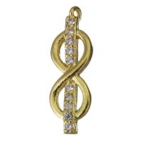 Cubic Zirconia Micro Pave Brass Pendant, gold color plated, fashion jewelry & micro pave cubic zirconia Approx 1mm 