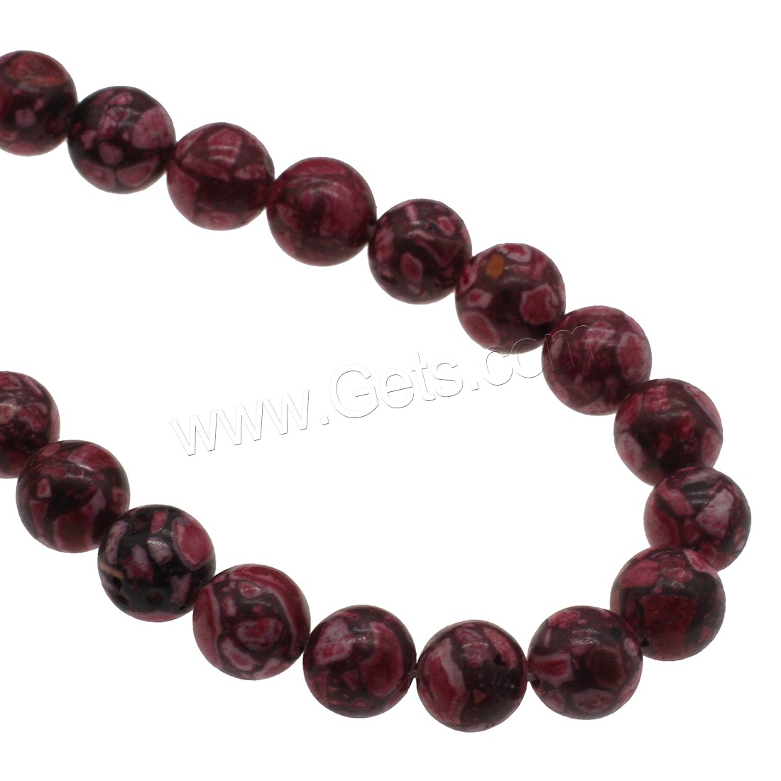 Synthetic Turquoise Beads, Round, different size for choice, deep red, Hole:Approx 1mm, Sold By Strand