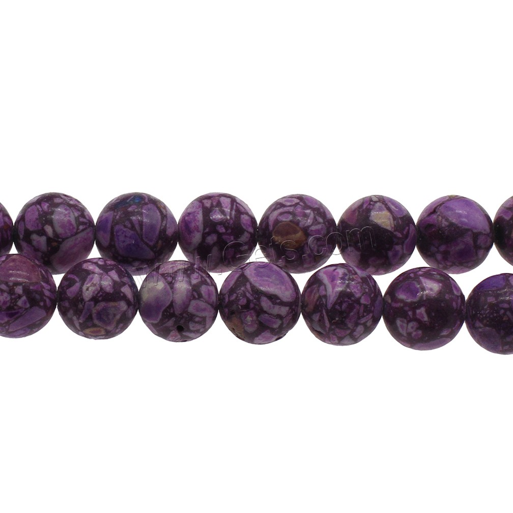 Synthetic Turquoise Beads, Round, different size for choice, purple, Hole:Approx 1mm, Sold By Strand