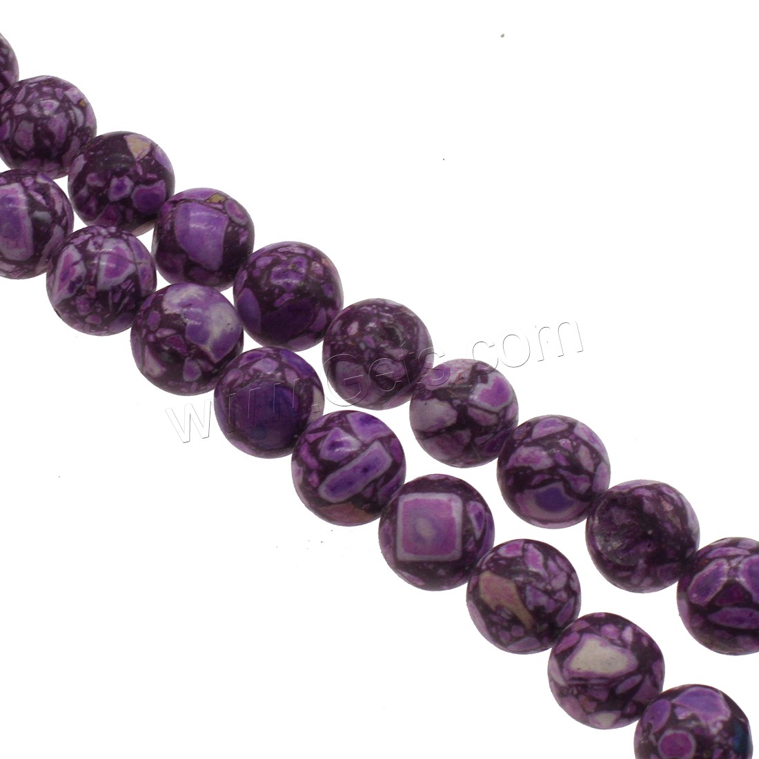 Synthetic Turquoise Beads, Round, different size for choice, purple, Hole:Approx 1mm, Sold By Strand