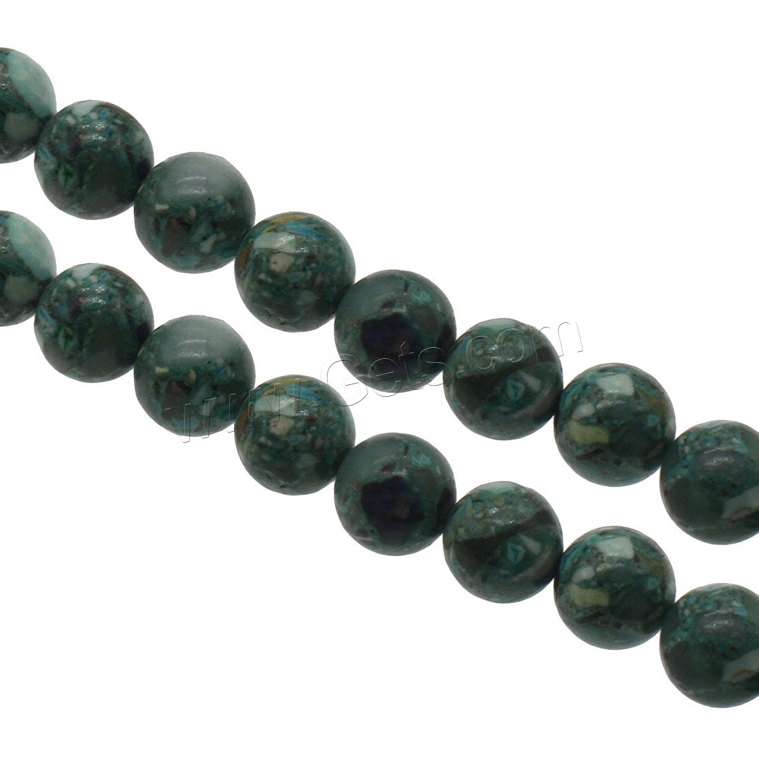 Synthetic Turquoise Beads, Round, different size for choice, green, Hole:Approx 1mm, Sold By Strand