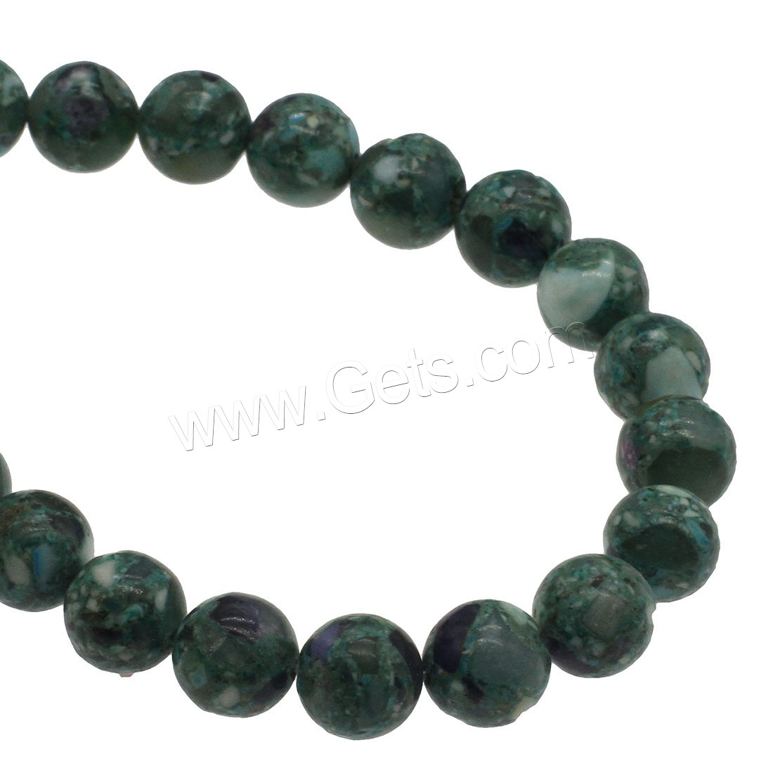 Synthetic Turquoise Beads, Round, different size for choice, green, Hole:Approx 1mm, Sold By Strand