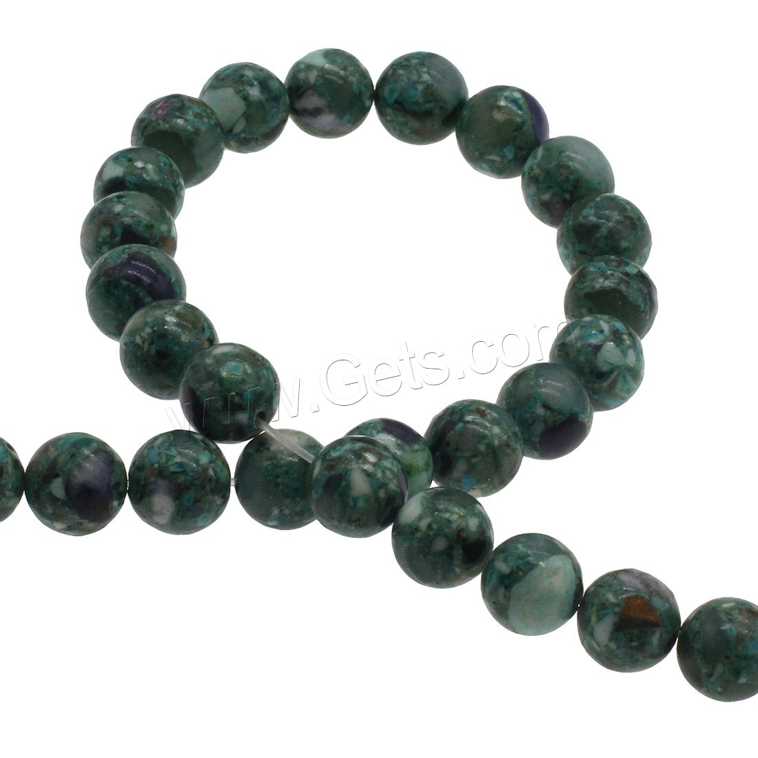 Synthetic Turquoise Beads, Round, different size for choice, green, Hole:Approx 1mm, Sold By Strand