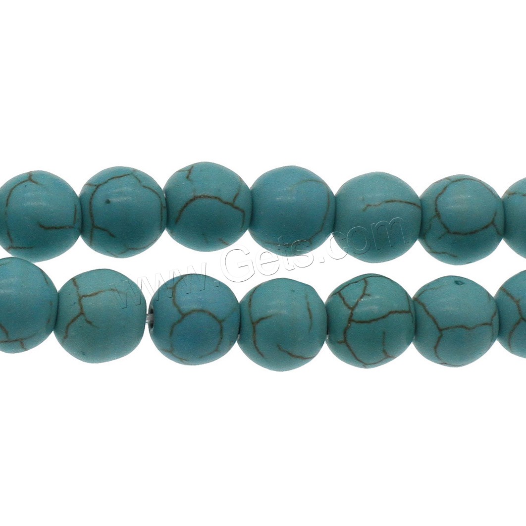 Synthetic Turquoise Beads, Round, different size for choice, skyblue, Hole:Approx 0.7mm, Sold By Strand