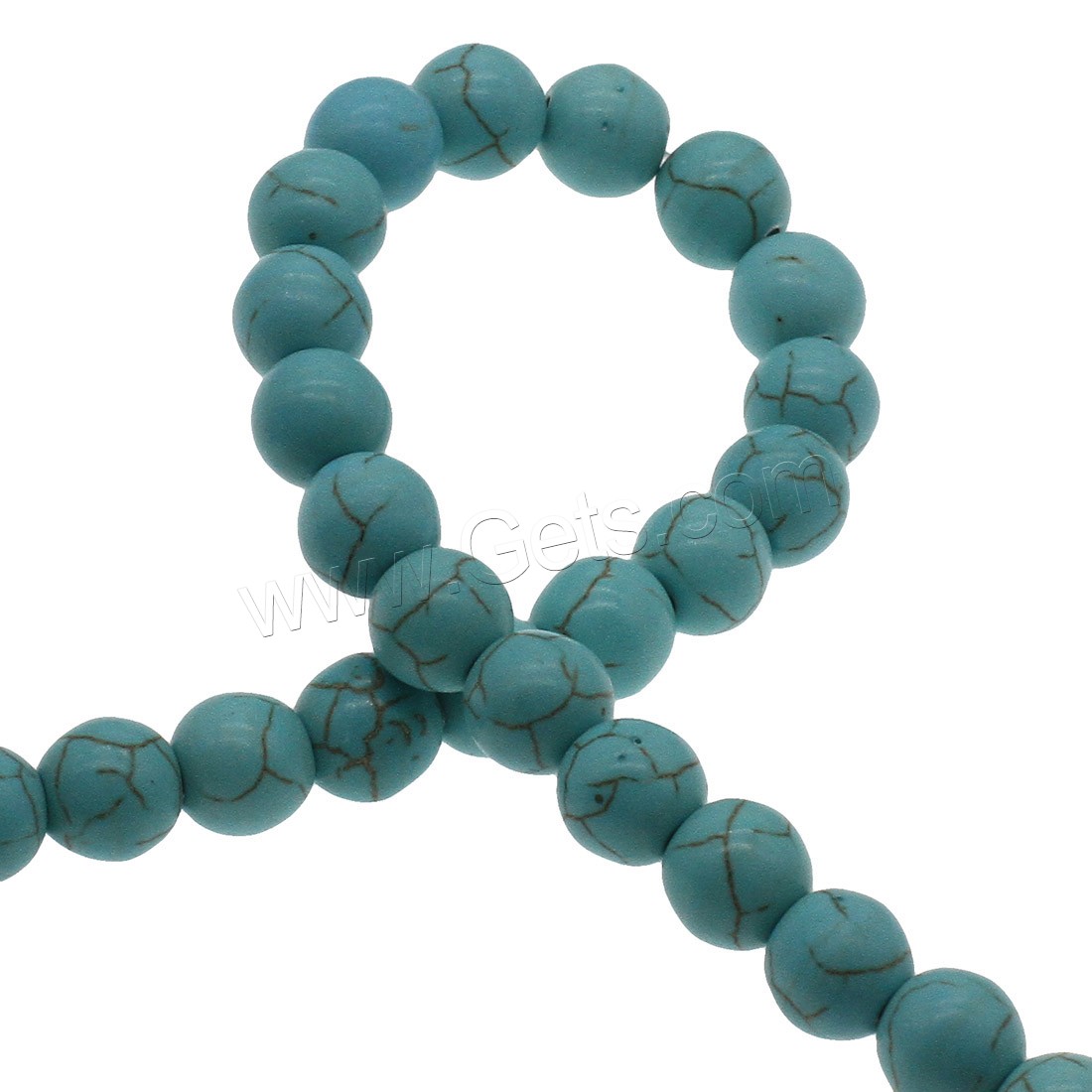 Synthetic Turquoise Beads, Round, different size for choice, skyblue, Hole:Approx 0.7mm, Sold By Strand