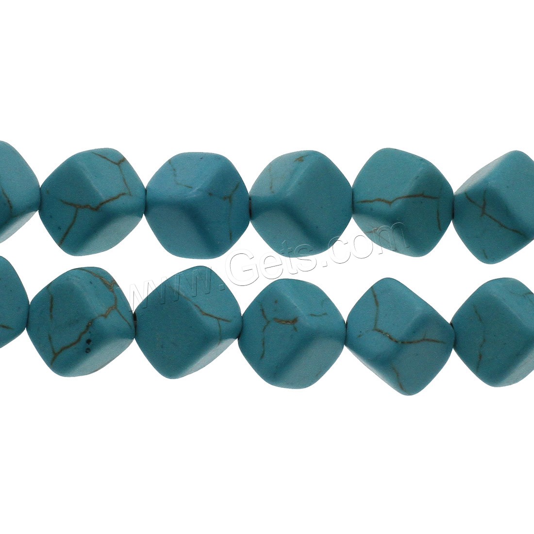 Synthetic Turquoise Beads,  Square, different size for choice, skyblue, Hole:Approx 1mm, Sold By Strand