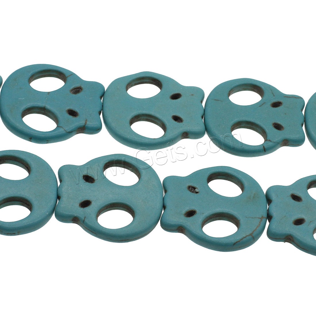 Synthetic Turquoise Beads, Skull, different size for choice, skyblue, Hole:Approx 1mm, Sold By Strand