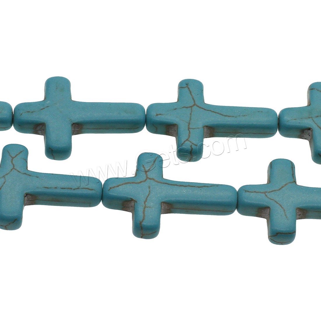 Synthetic Turquoise Beads, Cross, different size for choice, skyblue, Hole:Approx 1mm, Sold By Strand