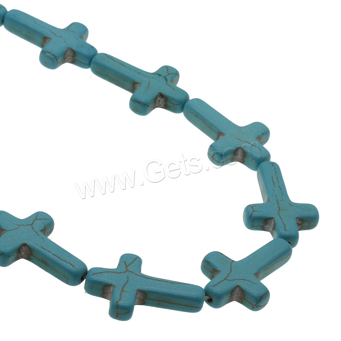 Synthetic Turquoise Beads, Cross, different size for choice, skyblue, Hole:Approx 1mm, Sold By Strand