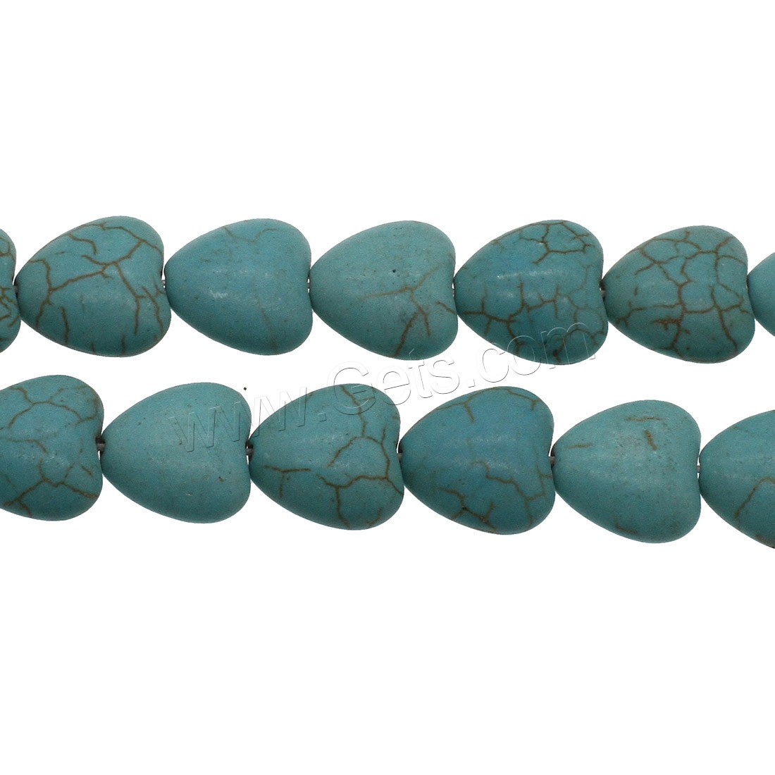 Synthetic Turquoise Beads, Flat Heart, different size for choice, skyblue, Hole:Approx 0.8mm, Sold By Strand