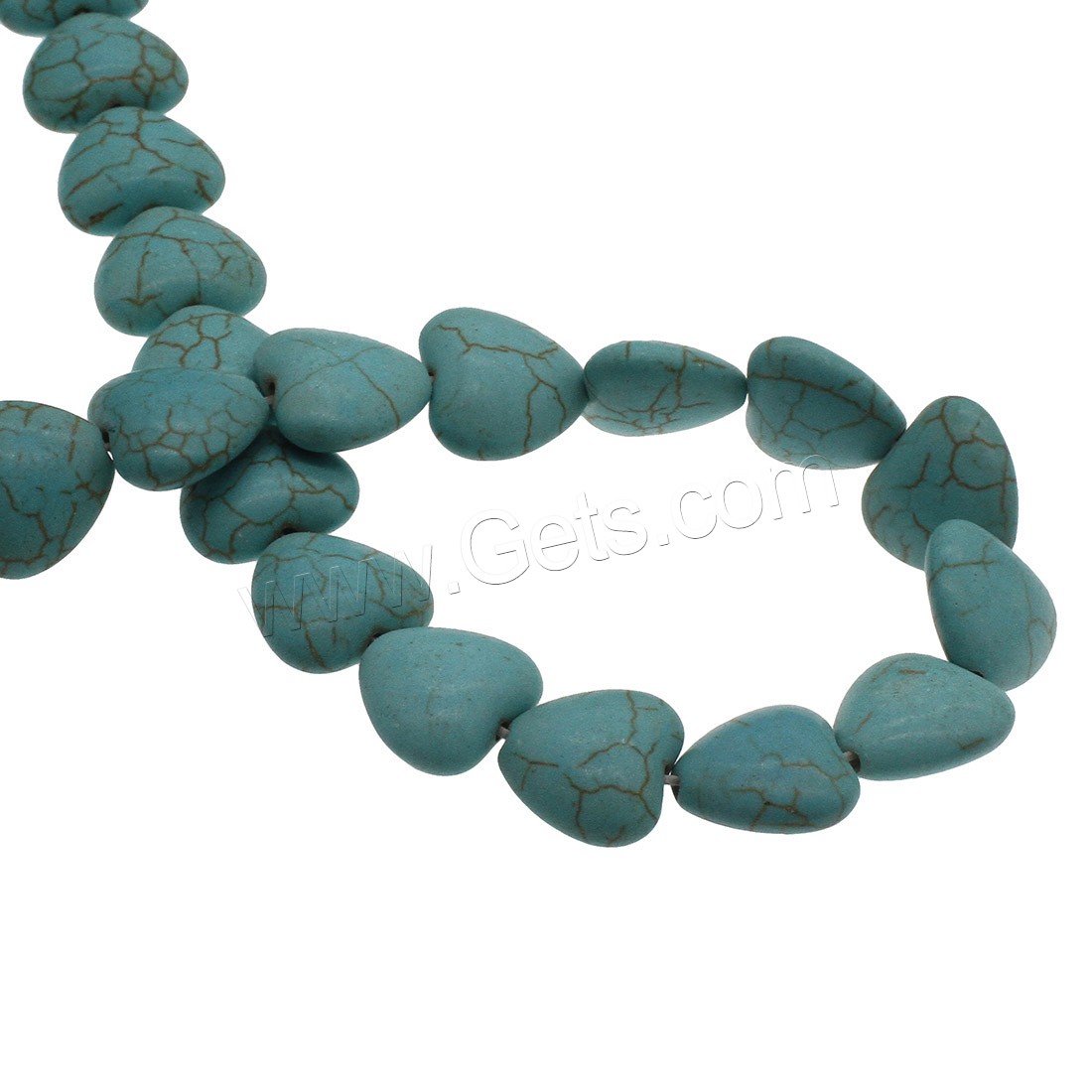 Synthetic Turquoise Beads, Flat Heart, different size for choice, skyblue, Hole:Approx 0.8mm, Sold By Strand