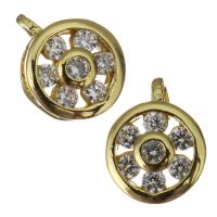 Cubic Zirconia Micro Pave Brass Pendant, gold color plated, micro pave cubic zirconia & hollow Approx 1mm 