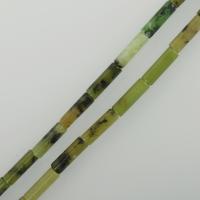 Australien Jade Perle, Zylinder, DIY, 4x13mm, Bohrung:ca. 1.5mm, Länge:ca. 16 ZollInch, ca. 32PCs/Strang, verkauft von Strang