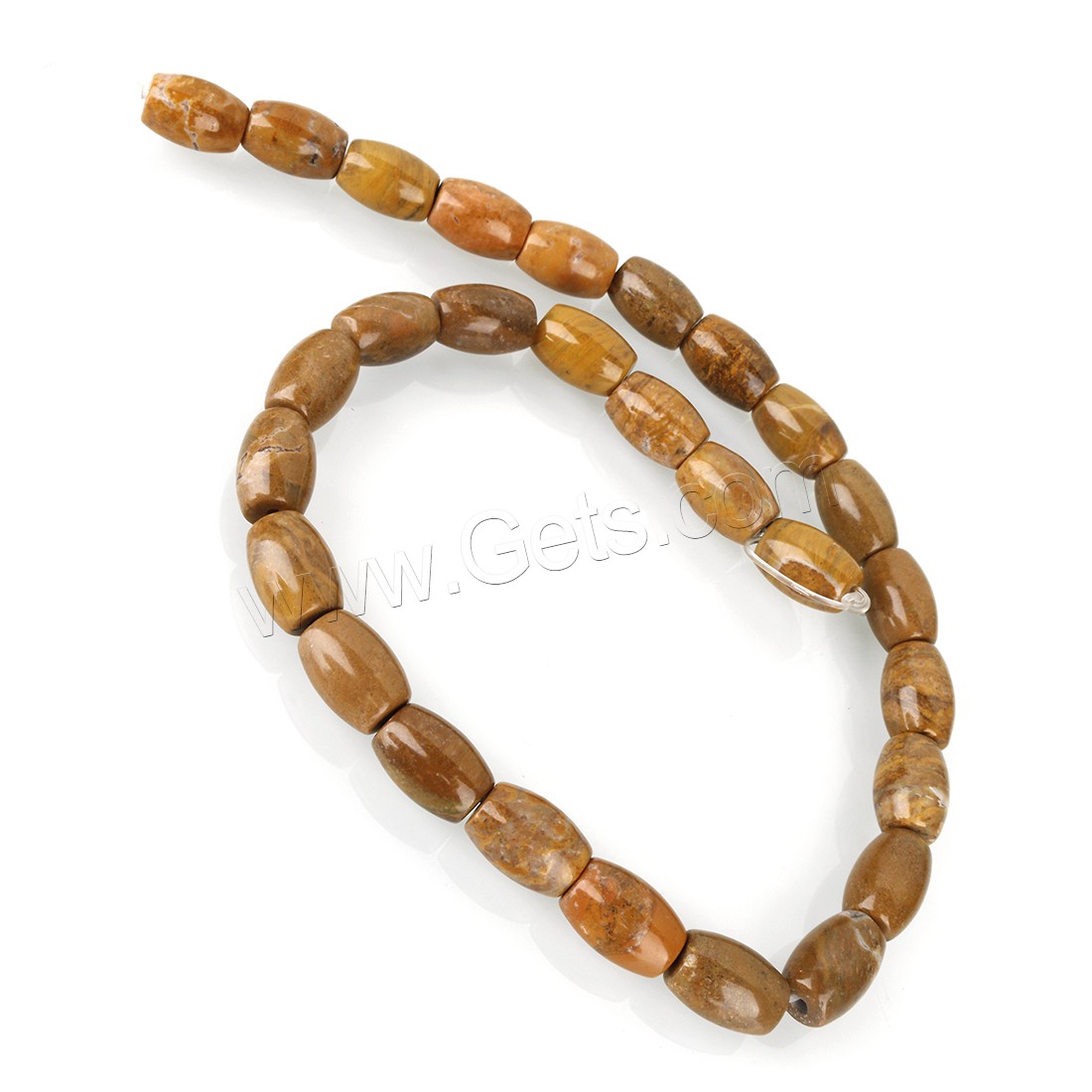 Field-yellow Stone Beads, Drum, DIY & different size for choice, Hole:Approx 2.5mm, Length:Approx 16 Inch, Sold By Strand